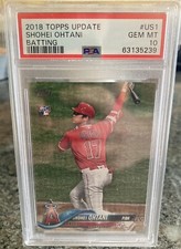 2018 Topps Update #US1 Shohei Ohtani Batting Rookie RC PSA 10 SSP Dodgers  💍 💍