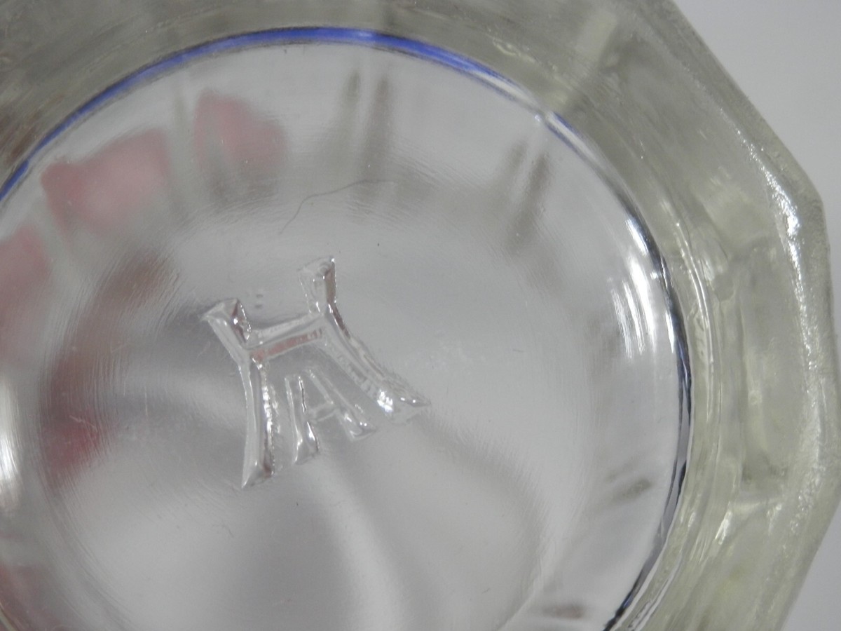 Vintage Hazel Atlas Clear Drinking Glasses 8 oz set of 8 Thick Glass | eBay