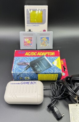 OEM Authentic Original Game Boy Bundle DMG-01 Console 2 Games and 2x Adapters