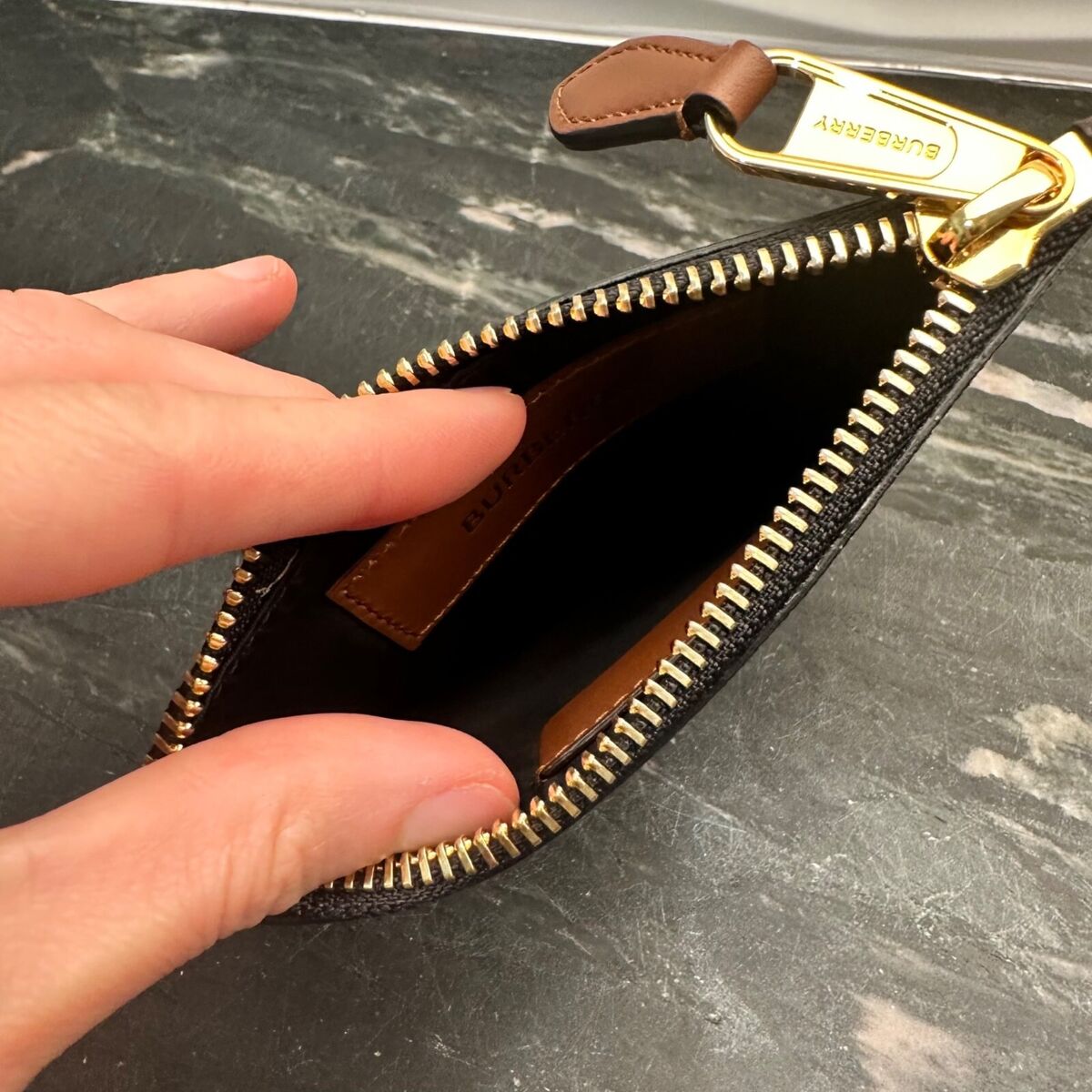 Burberry TB Monogram Zip Coated Canvas Zip Coin Pouch Small Burberry TB Monogram Zip Coated Canvas Zip Coin Pouch Small