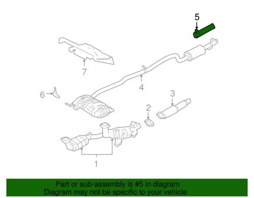 Tubo de escape original Ford F78Z-5202-AA Foto 2 de 2