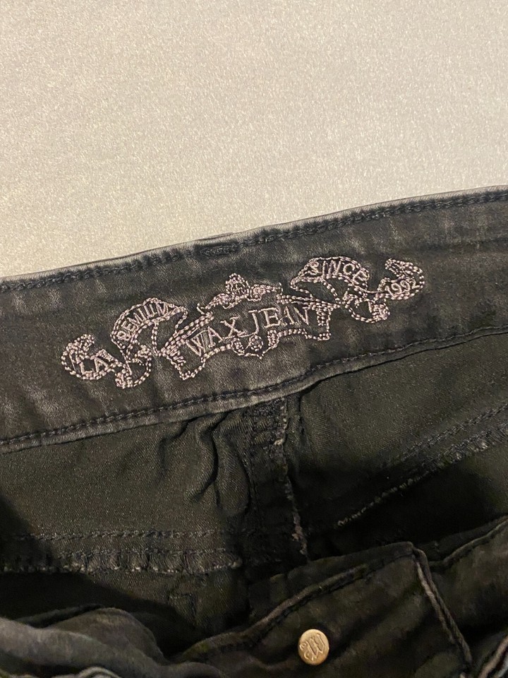 Wax Jeans Womens Jeans Black Wash Cuffed Ankle Size 9 eBay