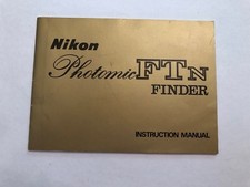 Original Nikon Photomic FTN Finder Instruction Book Owner's Manual Guide