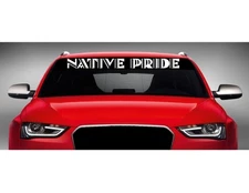40" Native Pride American Car Decal Sticker Windshield Banner Bear Paw 20 COLORS