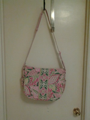 VERA BRADLEY PINK AND GREEN DIAPER BAG 