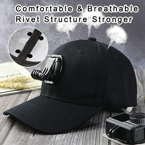 Action Cameras Head Mount Hat for GoPro 5 Hero 9/8/7/6/5/4/3 Plus/3/2/1/DJI OSMO - Picture 5 of 8