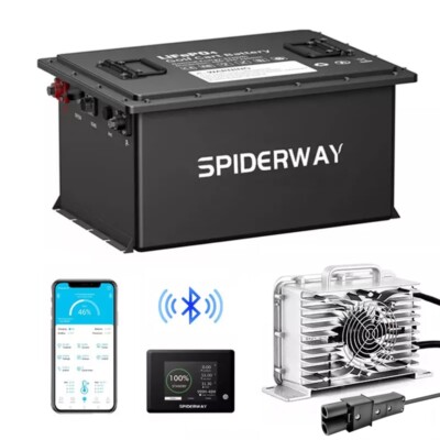 48V 105Ah Golf Cart LiFePO4 Lithium Battery Conversion Kit for Yamaha G19 G22