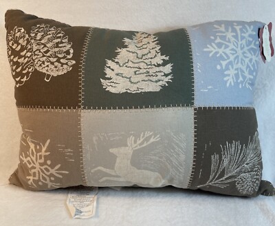 St. Nicholas Square Holiday Winter Decorative Pillow 14'' x 19''   NEW
