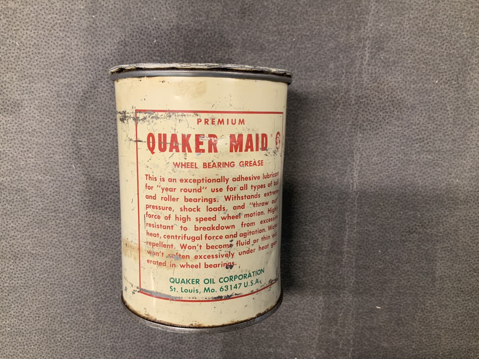Vintage QUAKER OIL Quaker Maid Premium Wheel Bearing Grease 1 lb. Can Full eBay