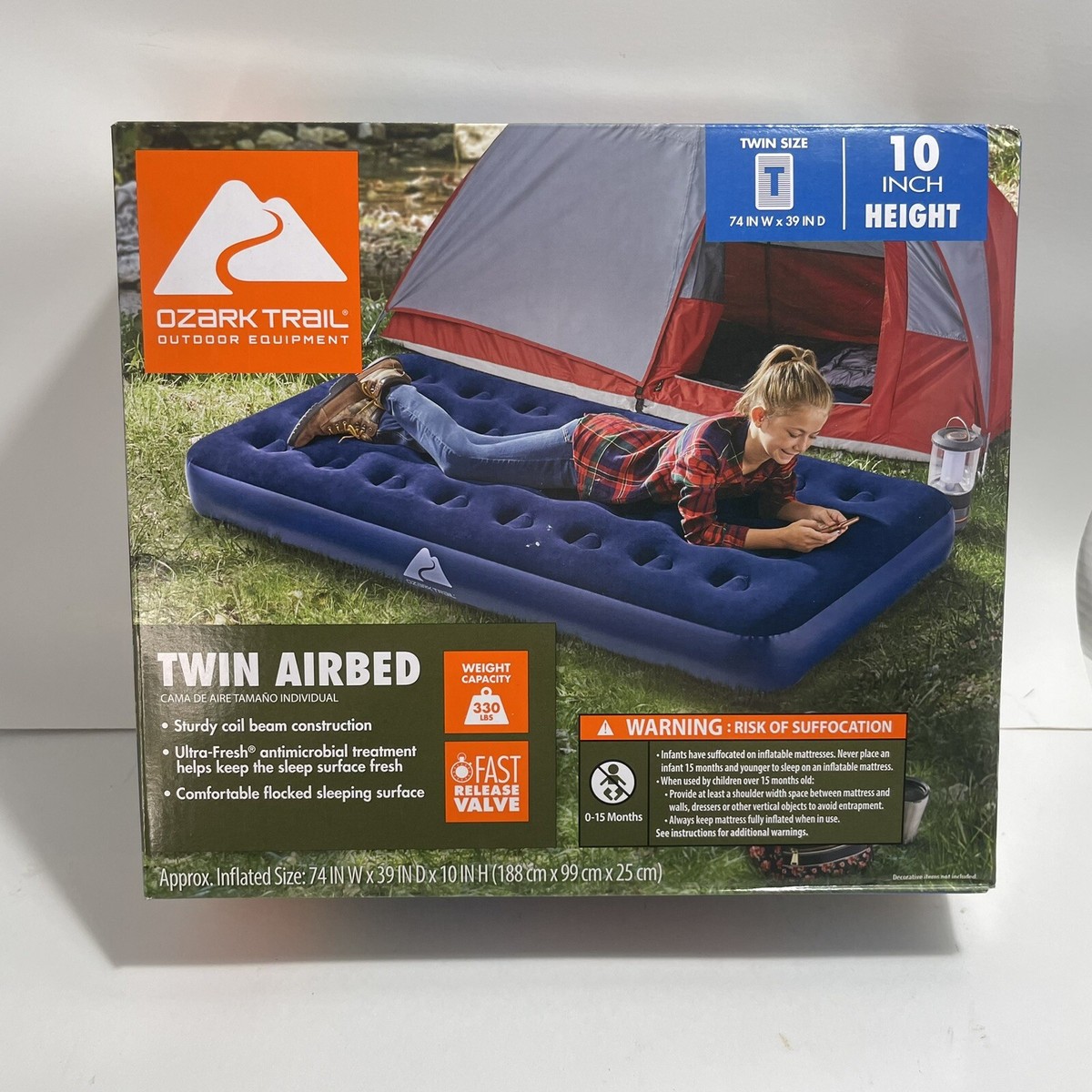 Ozark Trail Twin Air Mattress With Pillow Pump Ozark Trail Outdoor