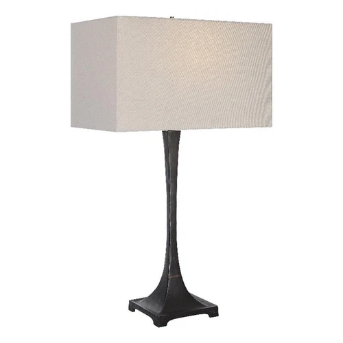 Uttermost Reydan Transitional Fabric and Cast Iron Table Lamp in Black - Picture 2 of 8