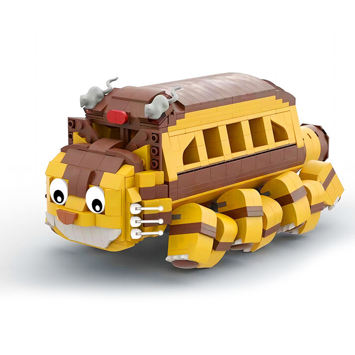 MOC Anime Studio Ghibli My Neighbor Totoro Cat Bus Building Blocks