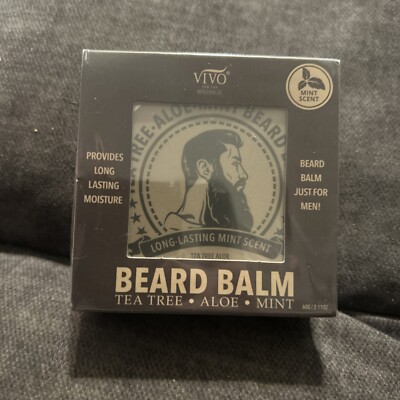   VIVO Per Lei Natural Beard Balm Conditioner Tea Tree, Aloe & Mint NWT