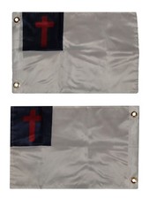12x18 Christian Christ Cross Double Sided 3ply w/ Liner Nylon Flag 12"x18"