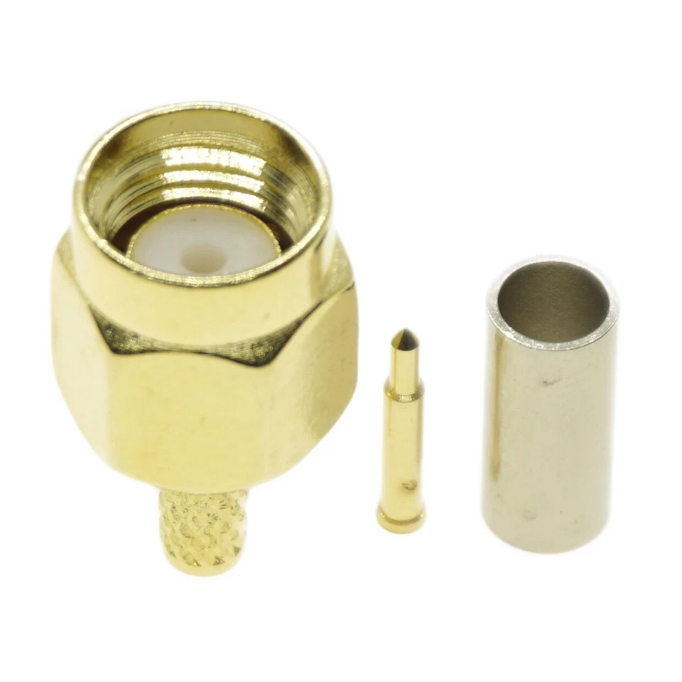 10Pcs SMA Male Female crimp For RG174 RG316 LMR100 Coaxial cable RF connector - Image 4 of 4