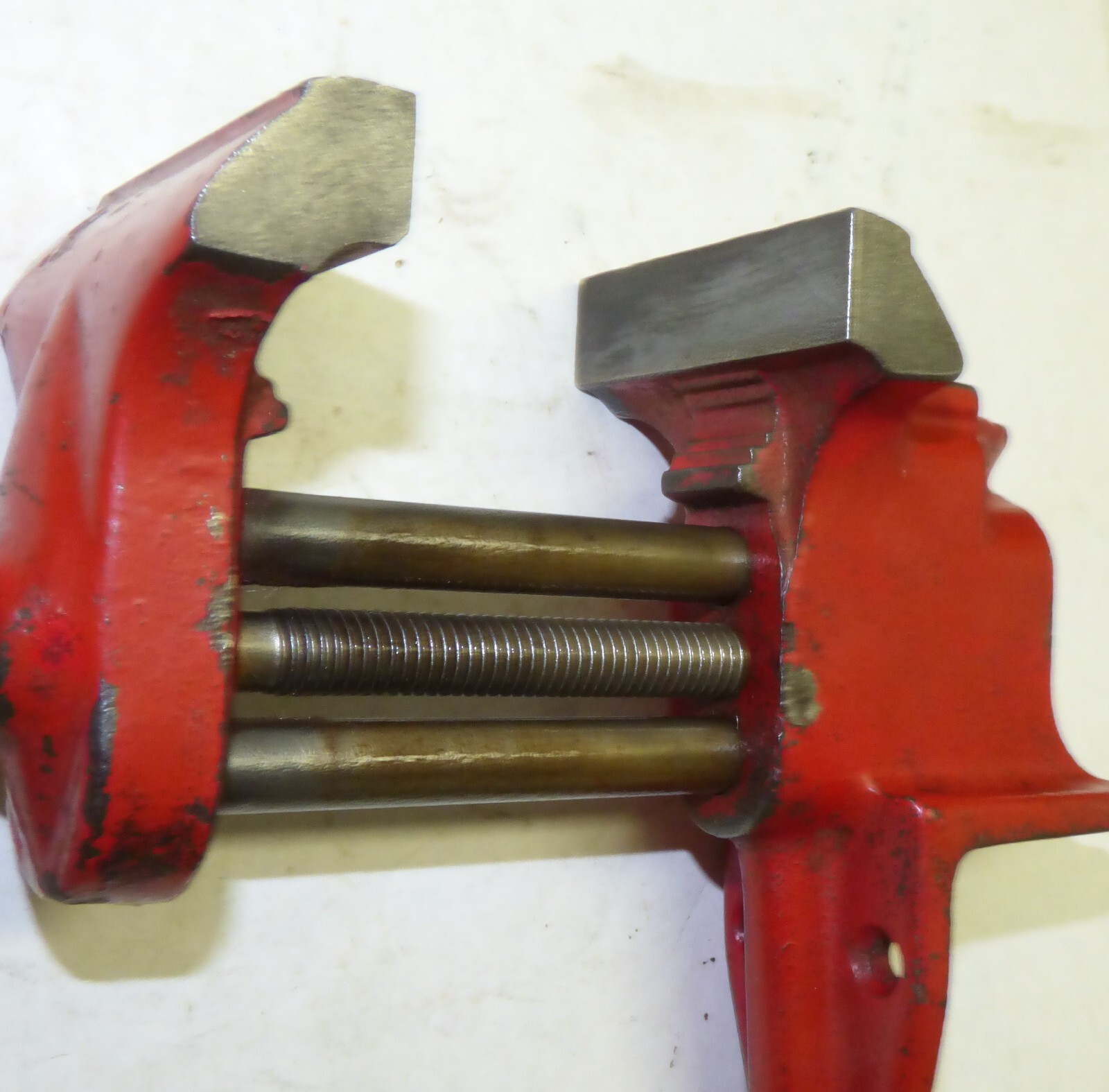 Vintage Cast Iron Utility Machinist Bench Vise Screw Clamp-On Made in USA Sears