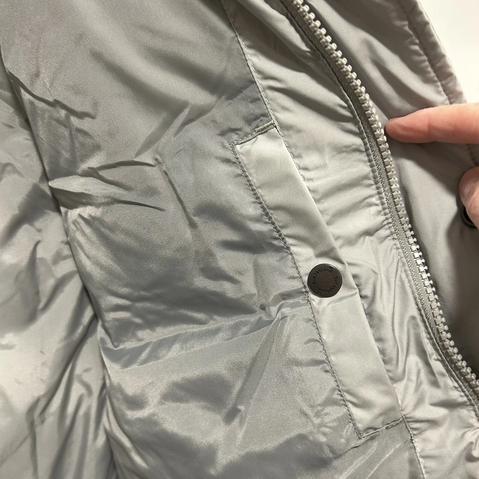 Chaleco de plumón Timberland para mujer XL gris bolsillos exterior cálido acogedor Foto 4 de 4