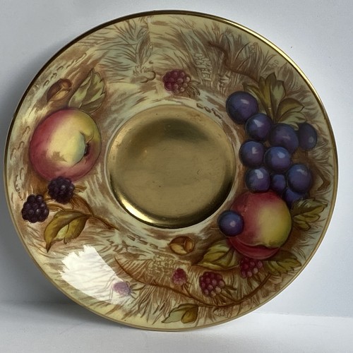 Aynsley Fruit Orchard Gold Tea Cup & Saucer England Fine Bone China Grapes - Picture 5 of 22
