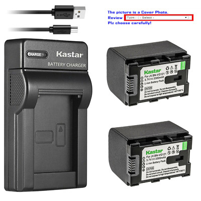 Kastar Battery Slim Charger for JVC BN-VG121 AA-VG1E AA-VG1U AA-VG1EUM AA-VG1US