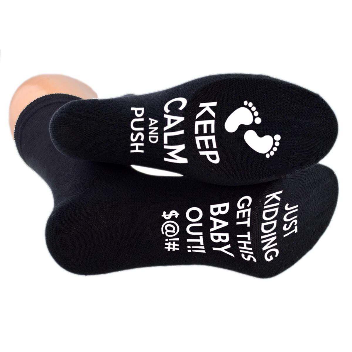SAOLA Black Keep Calm Get this baby out! Sole Print Mum To Be UK Size 4 8 X6N1003