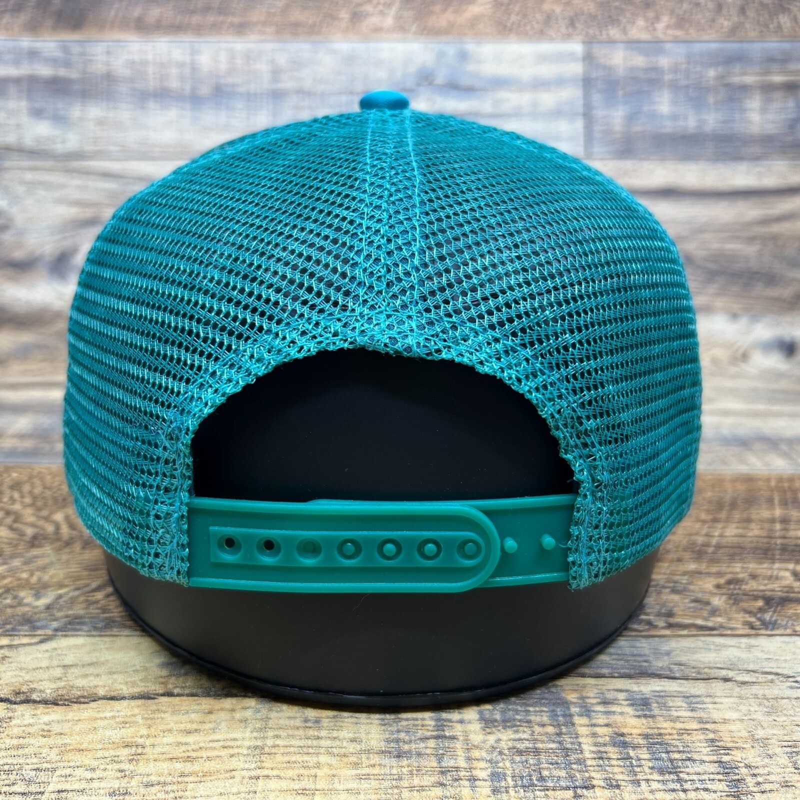 Retro Joe's BBQ Mens Trucker Hat Teal Snapback Gas Station Kansas City