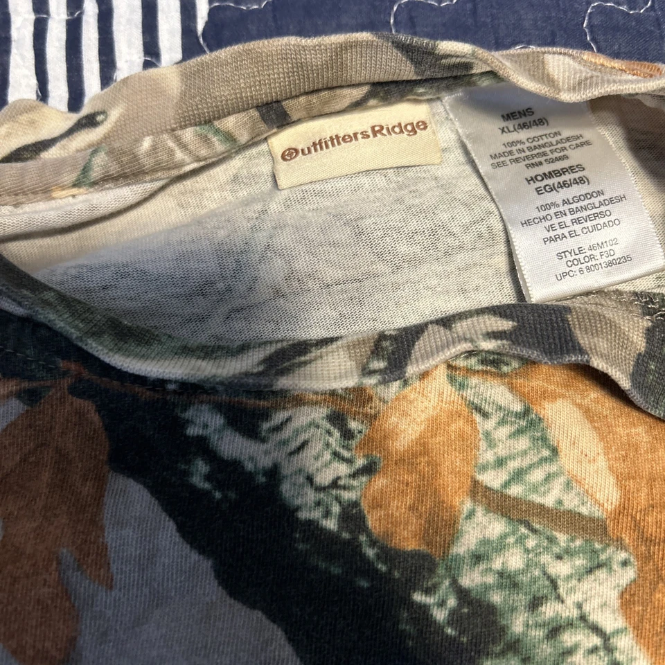 Outfitters Ridge Men Size L Camouflage Long Sleeve Vintage 3D - Image 2 of 4