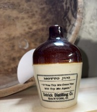 Detrick Distilling Co. Brown Beige Jug Dayton...