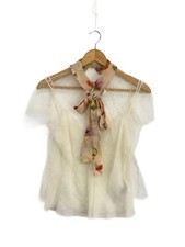 RED VALENTINO Lace Blouse Collar Switch Camisole Set Short Sleeve Blouse 40 Poly