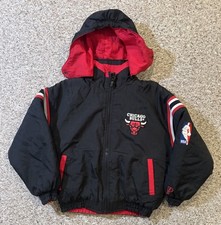 Vtg 90 s Chicago Bulls Pro Player Reversible Puffer Jacket. Size Boys L 16-18