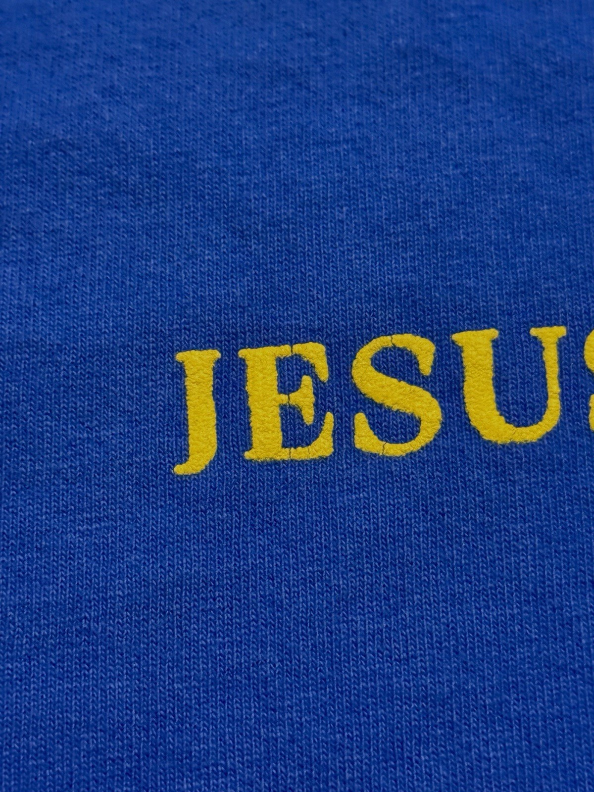 Kanye West Jesus Is King T-Shirt Blue Mens Large Boxy Fit thumbnail 4