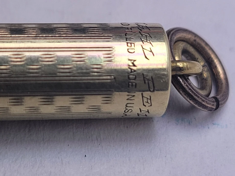 Caneta-tinteiro pingente folheada a ouro Wahl com 14k nova na caixa - Imagem 4 de 4