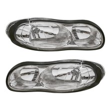 Front Driver Passenger Chrome Clear Lens Headlights For Chevy Camaro 1998-2002 Front Driver Passenger Chrome Clear Lens Headlights For Chevy Camaro 1998-2002