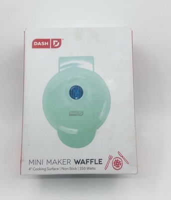 Aqua Mini Waffle Maker - 4  Nonstick Waffle Iron for Kids & Families