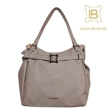 Borsa Donna Shopping Bag A Spalla Laura Biagiotti Ecopelle Rosa Con Tracolla