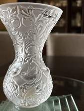 Lalique France Frosted Arabesque Vase - MINT condition