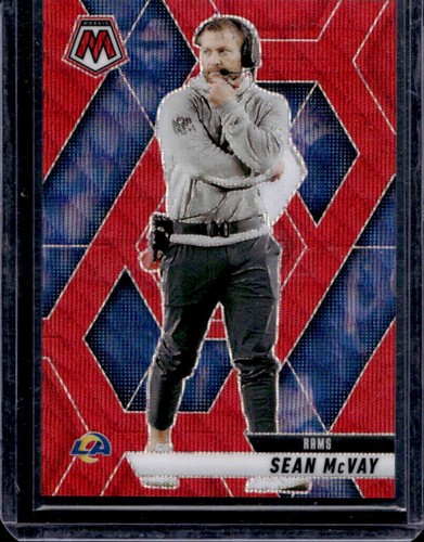 2025 Panini Mosaic Sean McVay Red Wave Prizm #/27 Rams