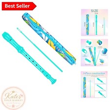 Classic Green Soprano Recorder with Cleaning Kit - Perfect Music Gift for Kids