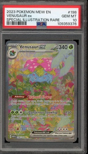 Pokemon Venusaur ex 151 MEW EN Special Illustration Rare #198 PSA 10 Gem Mint