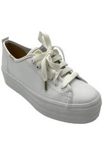 Keds Women's Triple Up Leather Platform Sneaker White