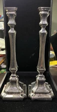 Pair Of Bandini Shabbat Sterling Silver Weighted Candlesticks