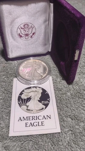 1986-S  Proof American Silver Eagle with OGP and COI