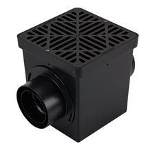 NDS Catch Basin Drain Kit 9 Inch Square Yard Drain Box Grate Downspout Drainage