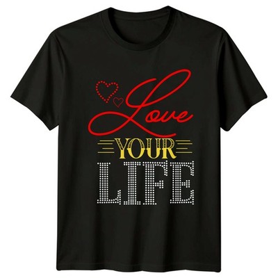 Love Your Life Damen T-Shirt Positivity Inspirierend Geburtstag Geschenk für Sie