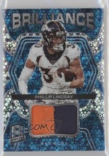2020 Panini Spectra Brilliance Relics Neon Blue Prizm 8/50 Phillip Lindsay 0g27