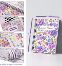  Undated Monthly Budget Planner with 12 Bill Pockets for Income, Debt, Savin...
