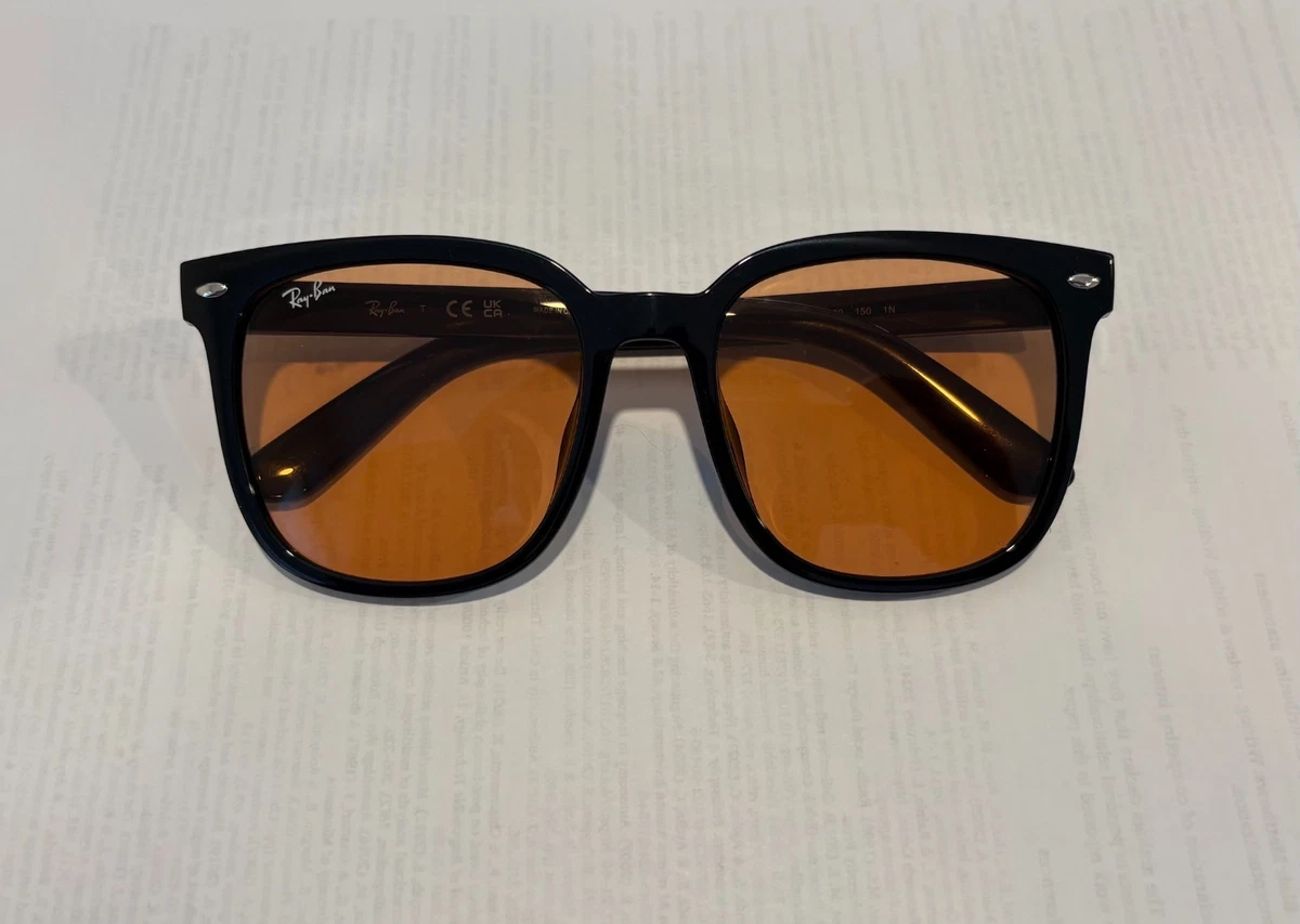 Discontinued METEOR 820 Ray-Ban Amber Orange Round-Edge Sunglasses RayBan Aviator Large Metal - Matte Arista Brown Mirror Red  main image 2