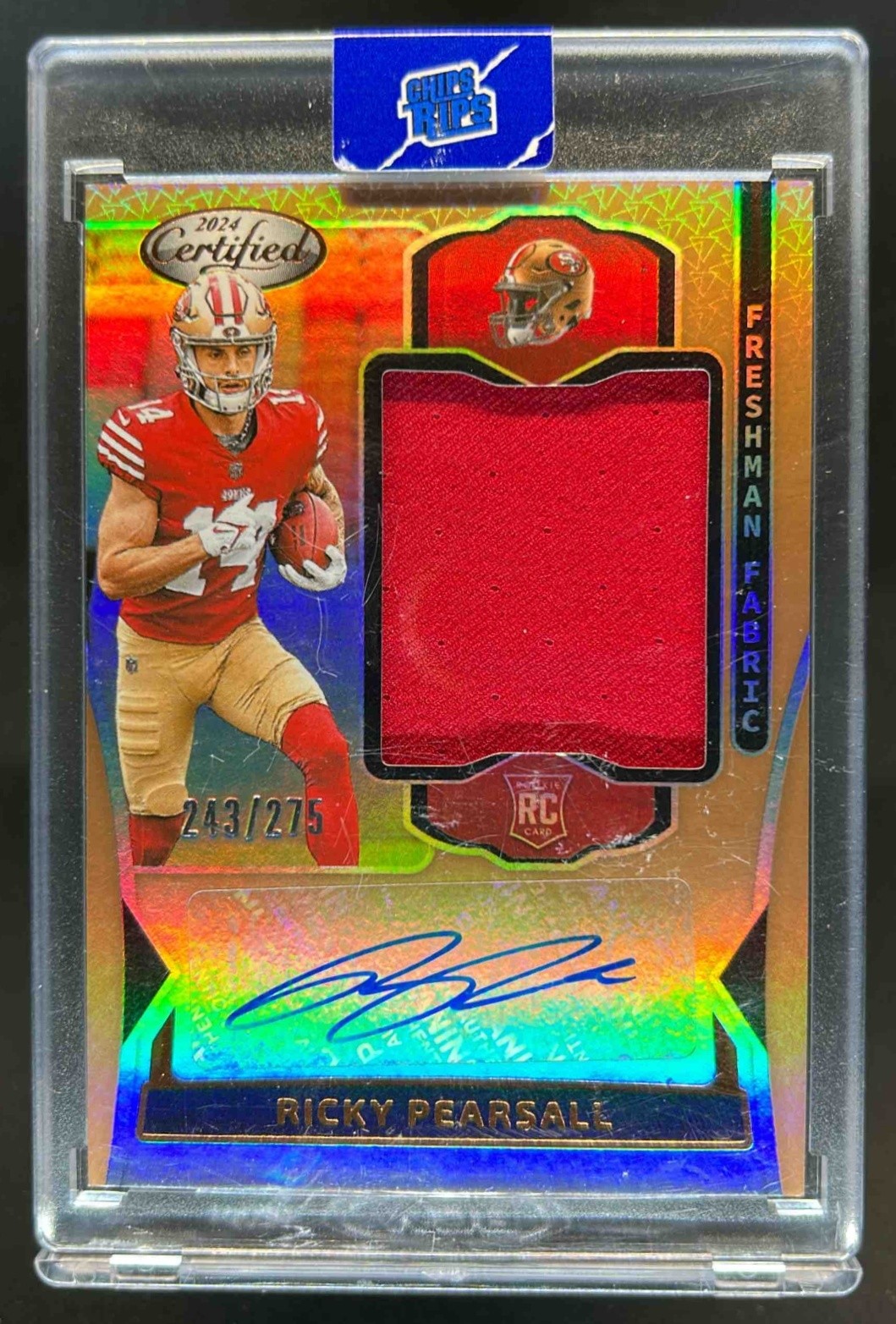 2024 Certified Ricky Pearsall Freshman Fabric RC Jersey Bronze Auto #243/275