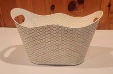 Basket Handle White Distressed Decor display holiday Housewarming moving gift