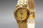 Rare Vintage Near MINT GUCCI 9200L 25mm Gold Dial Quartz Womens Watch JAPAN