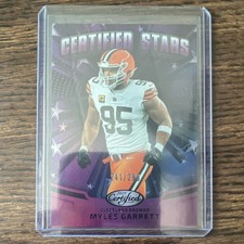 2025 Panini Certified Stars Myles Garrett Mirror Purple #CST-MGT Serial /299